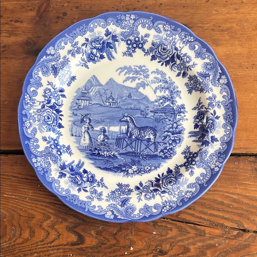 Blue and White Porcelain Dinner Plate